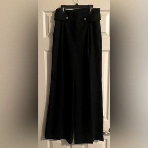 Loft wide leg pant, size 4, black with sailor jeweled waist